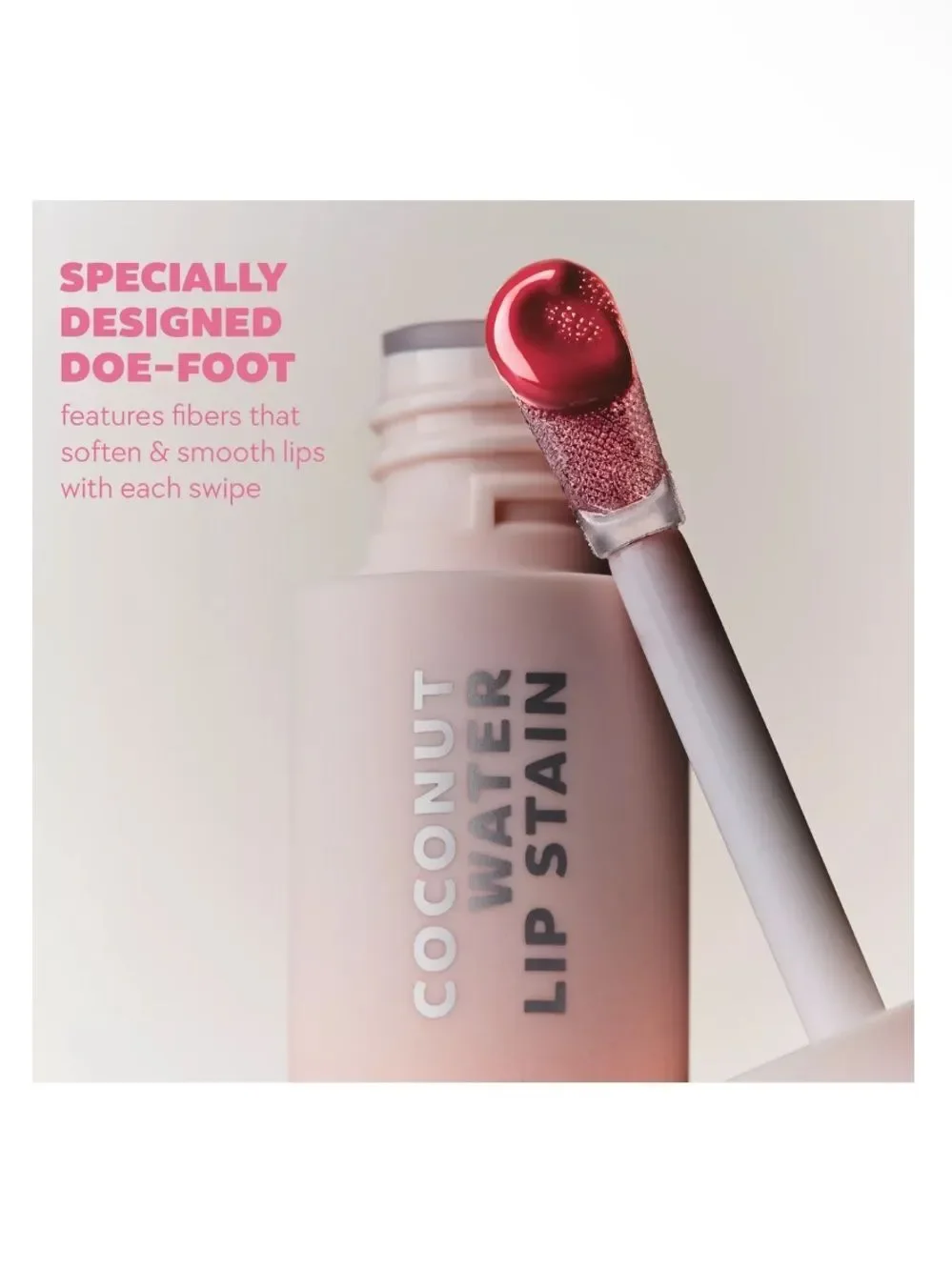KYLIE COSMETICS Coconut Water Lip Stain Color Cherry Burst warm red